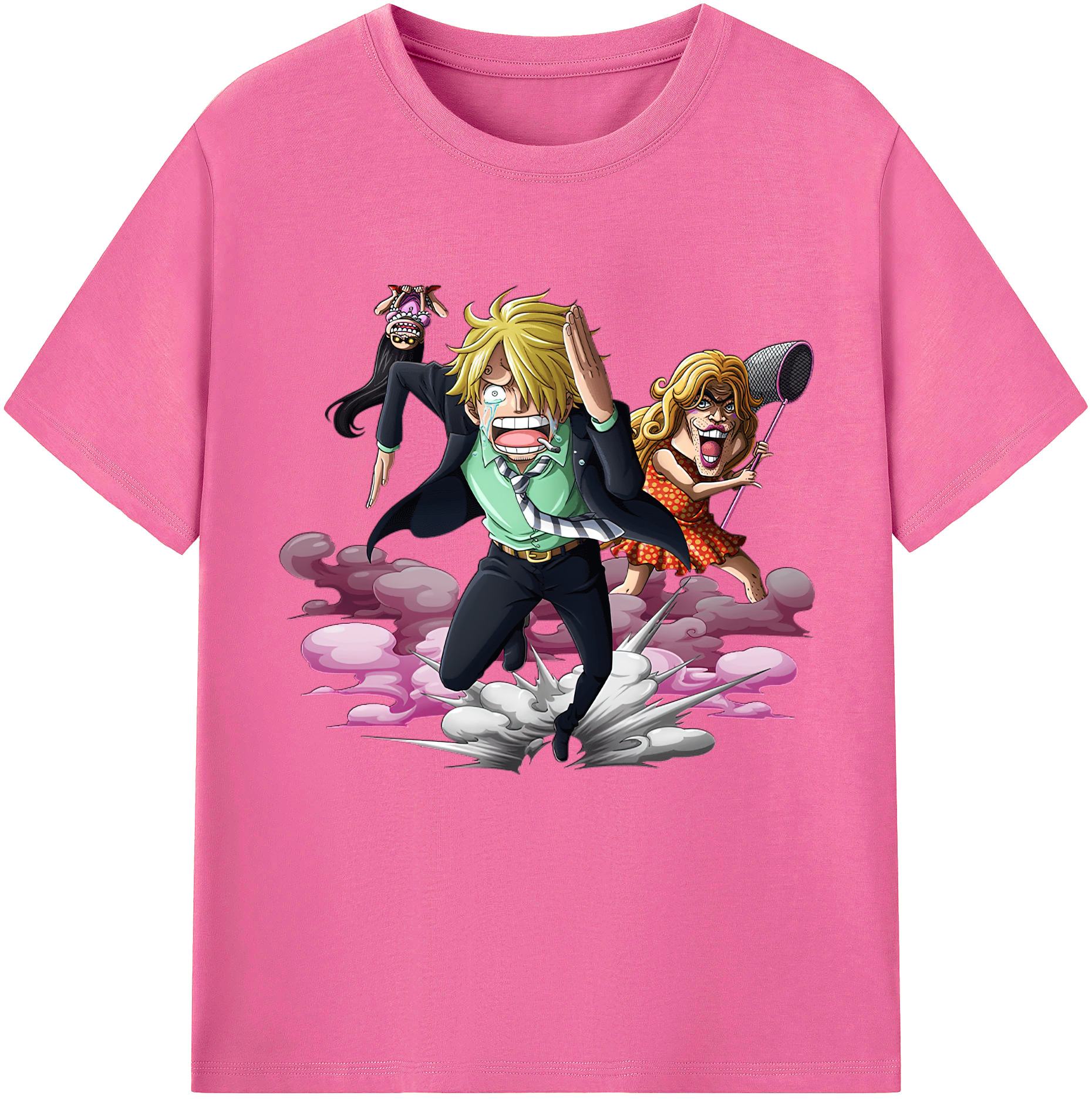 （画像用） ワンピース サンジ ONE PIECE Sanji レディースカジュアルプリントTシャツ（綿100％）